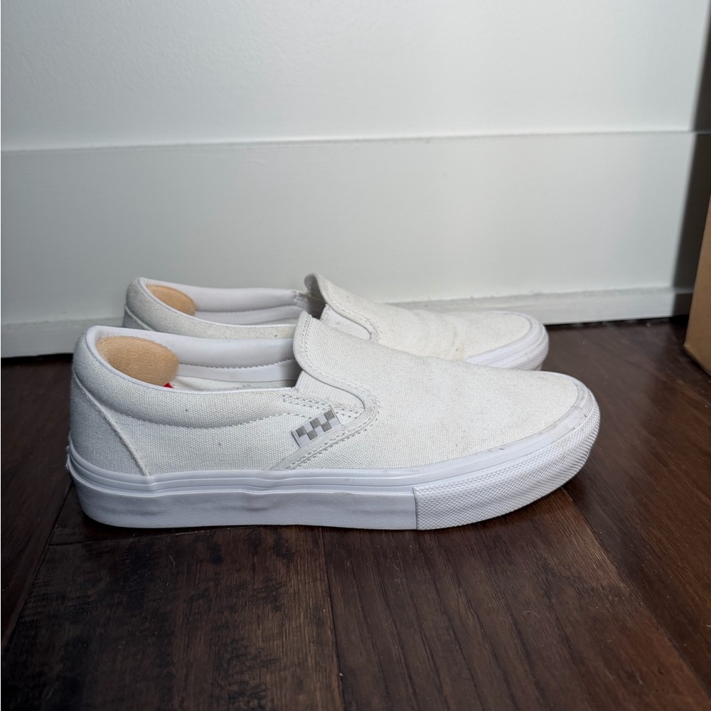 White Slip-On Sneakers